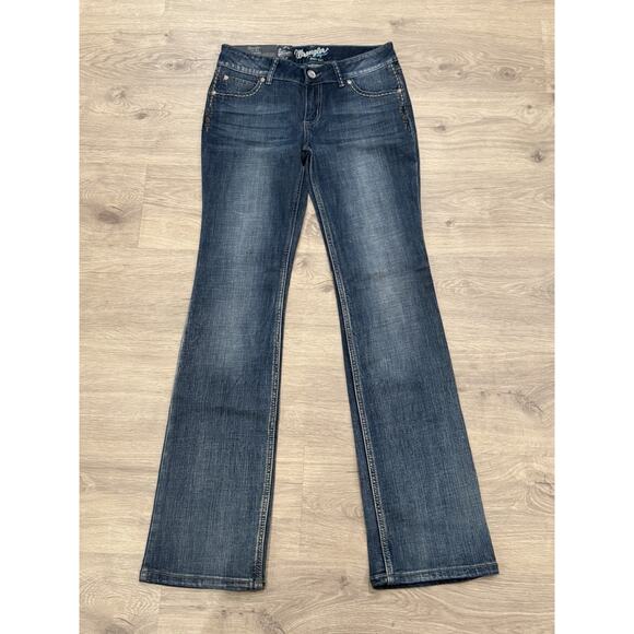 New With Tags Wrangler Women's Retro Sadie Low Rise Boot Cut Jean Blue - Picture 1 of 9
